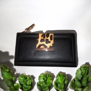 29. Dune London Black Leopard Print Wallet